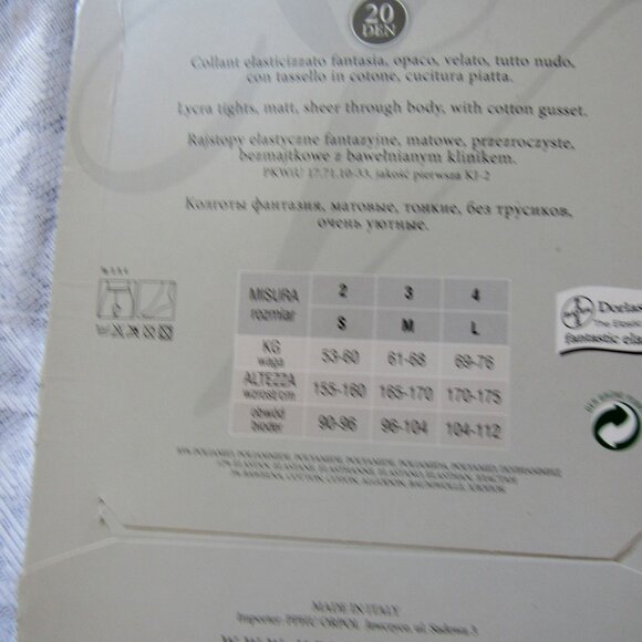 Lot 3 pairs Tights, sz.A, Black & Electric Blue. made in Italy - Picture 6 of 7